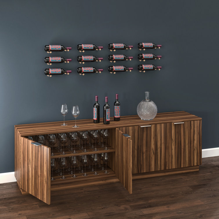 Iowa 6 Bottle Wall Mounted Wine Rack